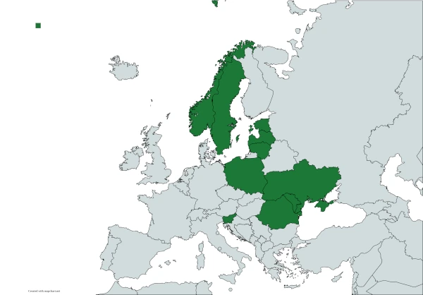 Mapa krajów, w których działamy